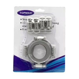 بست شیلنگ 3 متری استیل 304 با 8 عدد قفل برند تاپ مکس (TOPMAX)