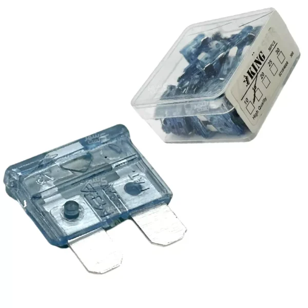 فیوز دو شاخ خودرو رنگ آبی (15 آمپر)
